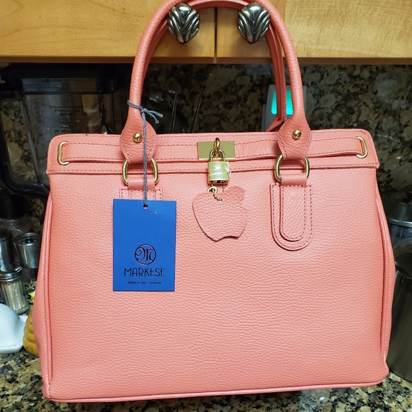 Markese Handbags - Markese Maya Leather Satchel NWT